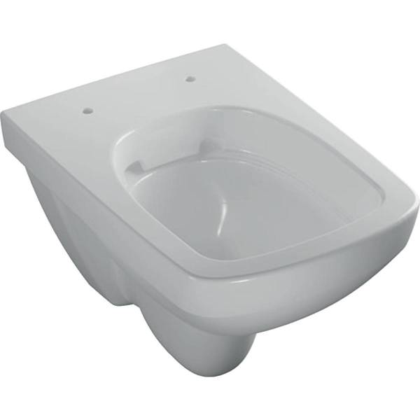 Selnova Compact wall-hung WC, washdown, square design, small projection, Rimfree