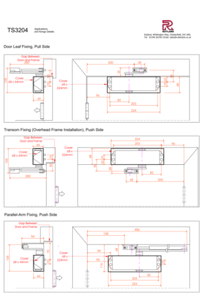 TS.3204 Dimensional Line Drawings