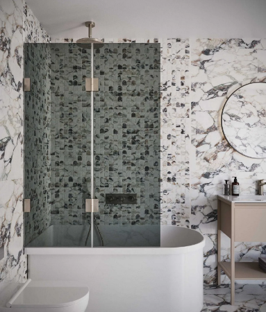 Majestic London Diptych Bath Screen - Shower Screen