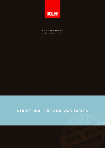 CLT Structural Pre Analysis Tables