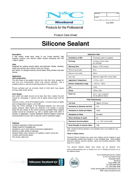 Nicobond Silicone Sealant