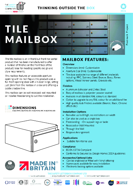 The Tile Mailbox Datasheet