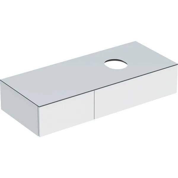 Geberit Variform Cabinet For Lay-On Washbasin, With Two Drawers, Shelf Surface And Trap - Cabinet