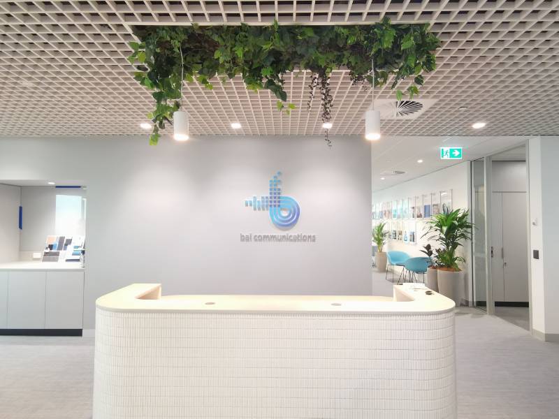 Greenery Installation at BAI Communications For Cachet Group