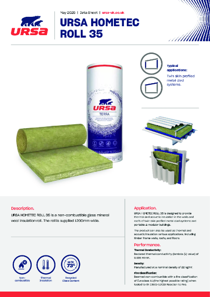 URSA HOMETEC ROLL 35 - Datasheet