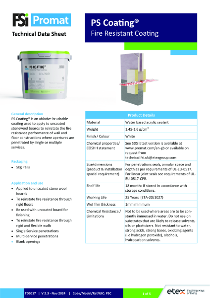 TDS017 - V2.3 - PS Coating - Nov 2024