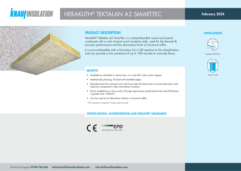 Knauf Insulation Heraklith® A2 SmartTec - Product Datasheet