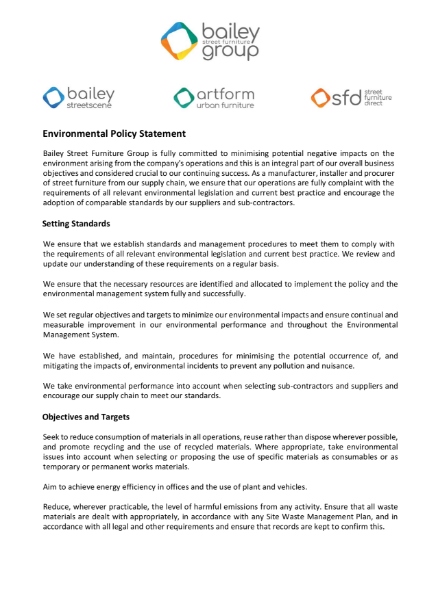 Company Document - Environmental Policy Statement