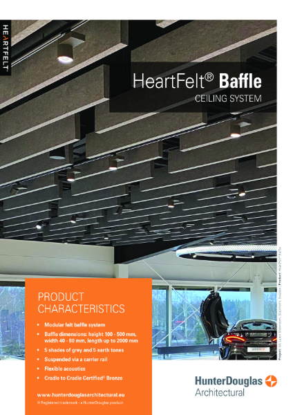 HeartFelt® Baffle Ceiling System - Technical Details