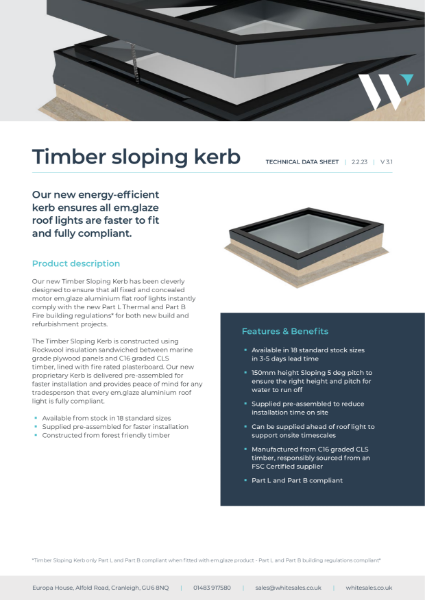 Timber Sloping Kerb Datasheet