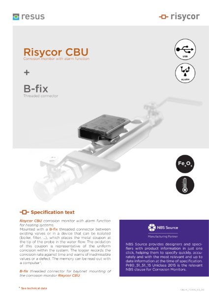 Risycor CBU-fix set Technical Datasheet EN V3 00
