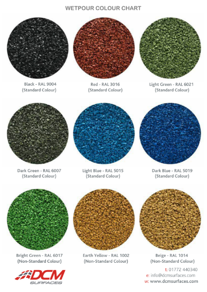 Wetpour Colour Chart