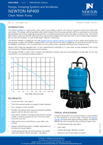 Newton NP400 Pump