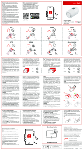 Danfoss Ally™ Radiator thermostat (Quick Guide)
