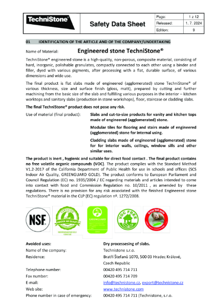 SDS_EN_Technistone_rev. 9