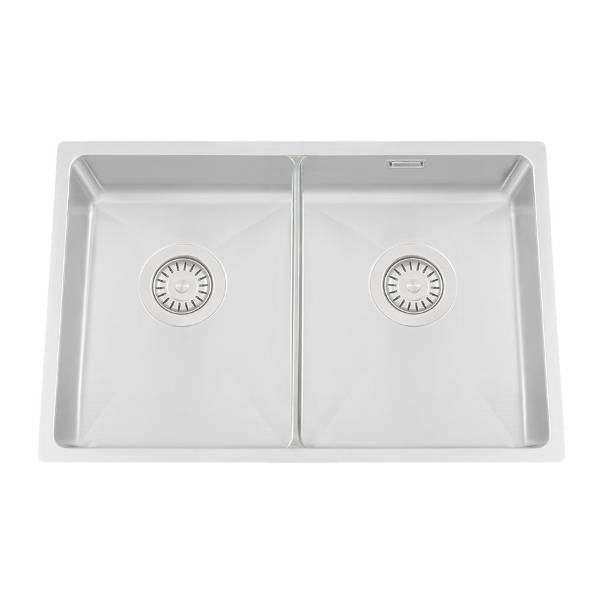 Accessible Twin Bowl Kitchen Sink Granberg ErgoSteel Trendline EST-80K