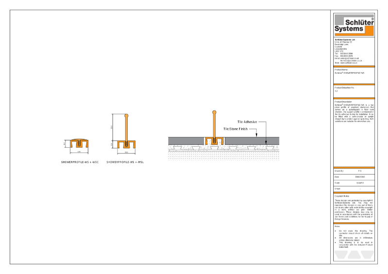 14.2 - Schlüter®-SHOWERPROFILE-WS - Technical Drawing