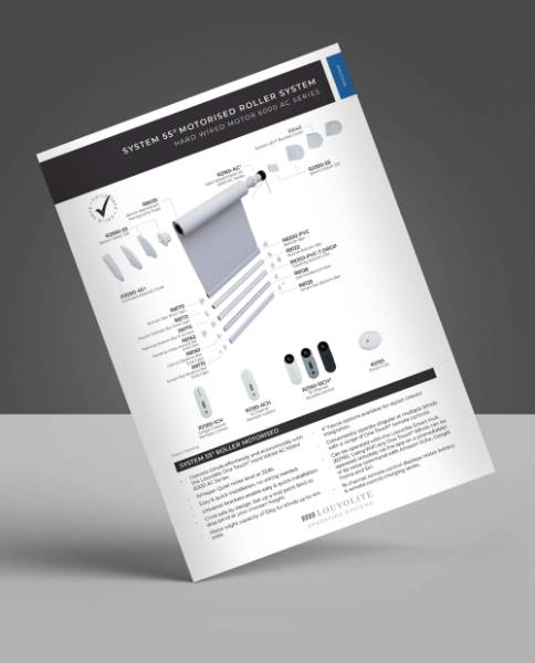 Roller System 55® AC Hard Wired 6000 Motor Technical Specification