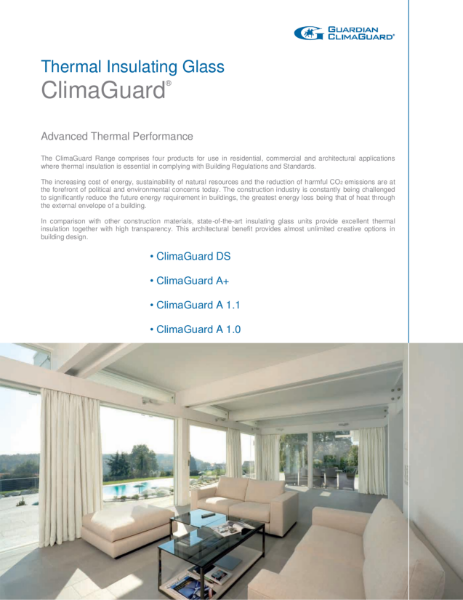 ClimaGuard Thermally Insulating Low-E glass - Residential Windows & Commercial Façades