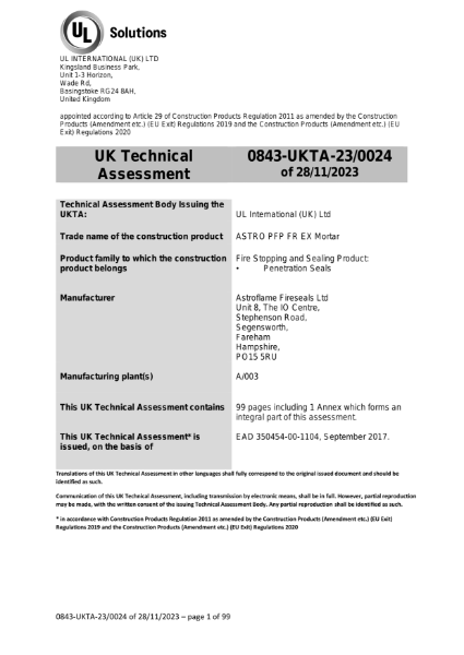 UK Conformity Assessed (UKCA)