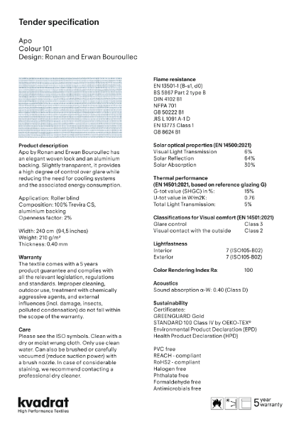 Apo Technical Specification