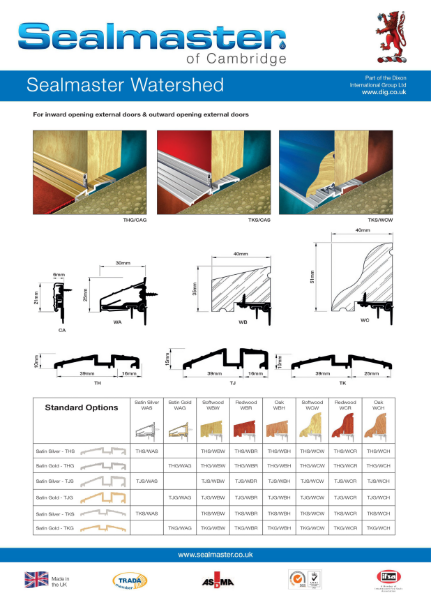 Sealmaster Watershed Technical Data Sheet