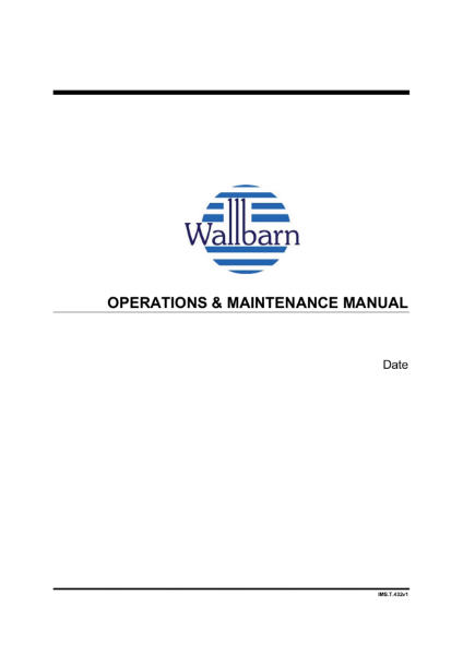 Self levelling pedestal Operations and Maintenance Manual