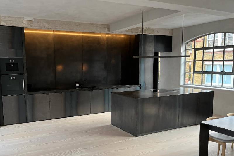 Concrete Worktops, Penthouse Flat in Shoreditch