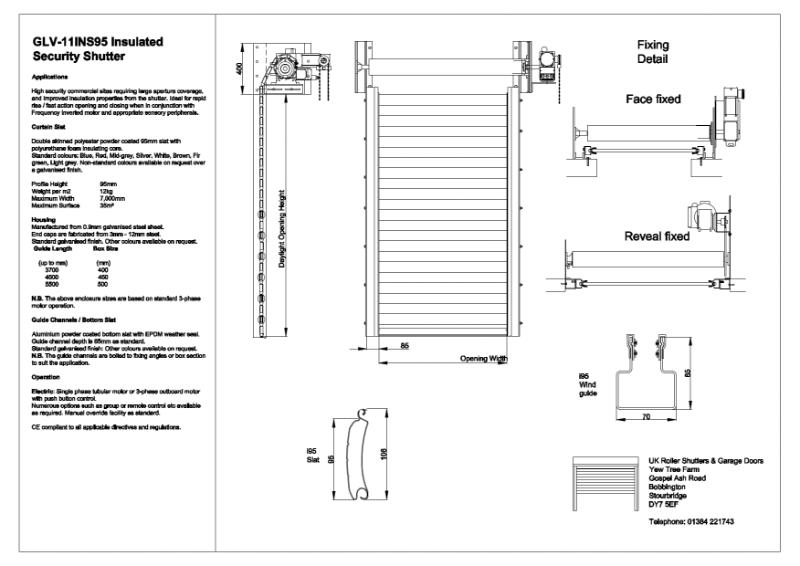 GLV-INS95 Drawings Datasheet