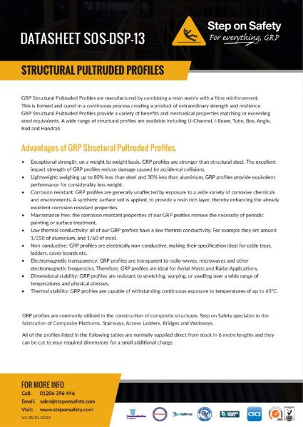 Structural Pultruded Profiles and Angles