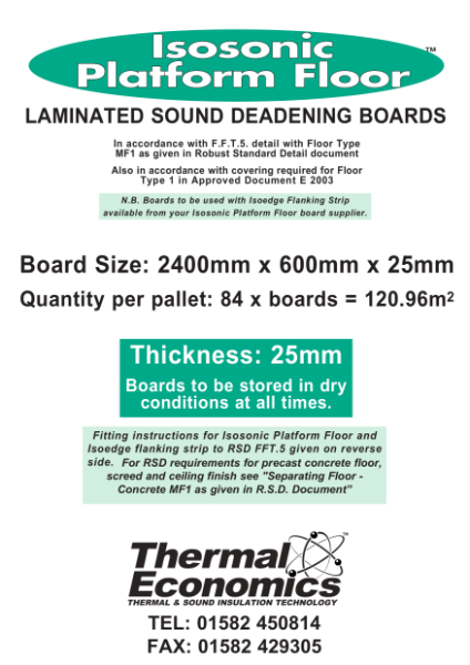 IsoSonic Platform Floor - Installation Details