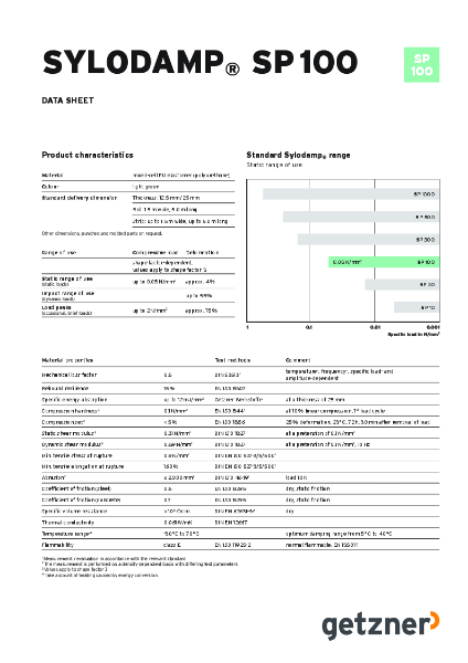 Data Sheet Sylodamp® SP 100 EN