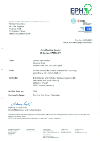 EPH Test Certificate