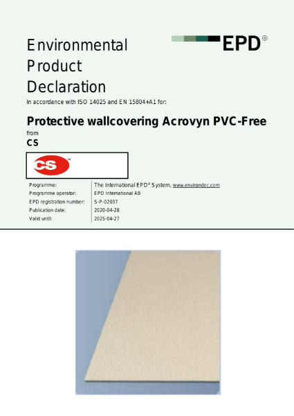 Environmental Product Declaration - Acrovyn PVC-Free Sheet