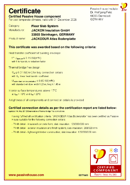 Atlas Certified Passive House Component