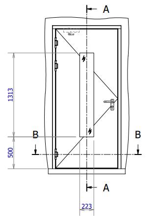Drawing P009 - M43M47-M51-M52-M53-M56 single leaf internal door corner frame