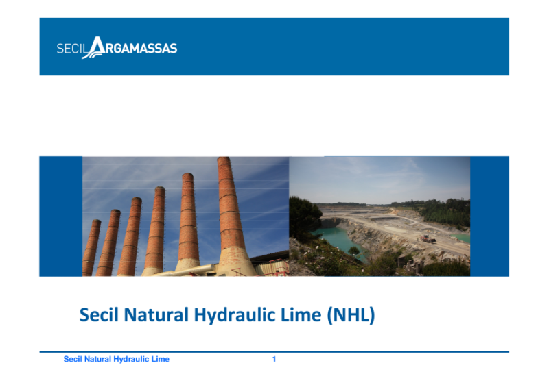 Secil Natural Hydraulic Lime Product Brochure