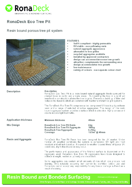 RonaDeck Eco Tree Pit data sheet