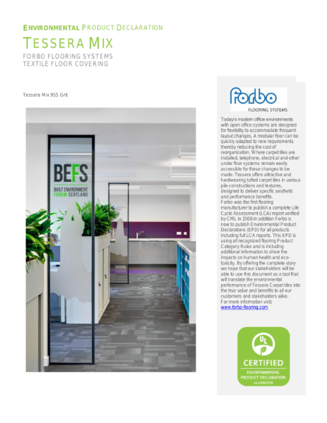 Tessera Mix Environmental Product Declaration