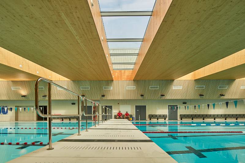 Oundle School Sports Centre - mono-pitch rooflights