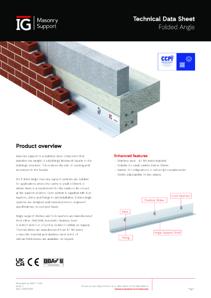 Folded Angle Technical Data Sheet