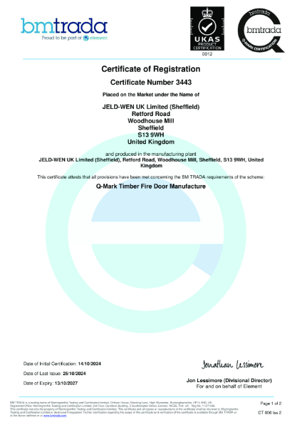 BMTrada Q-Mark Certification - Timber Fire Door Manufacture