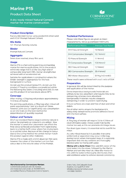 Marine P15 - Product Datasheet
