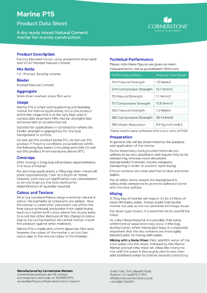 Marine P15 - Product Data Sheet