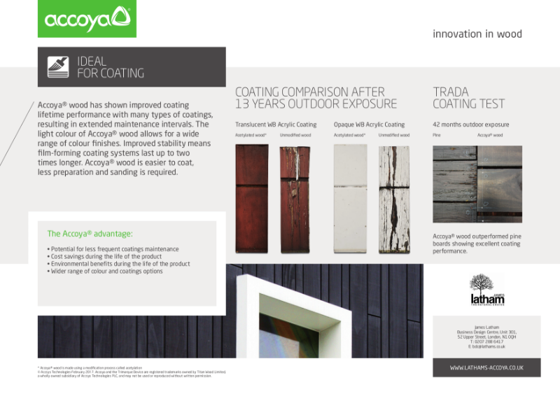 Accoya - Ideal for coating