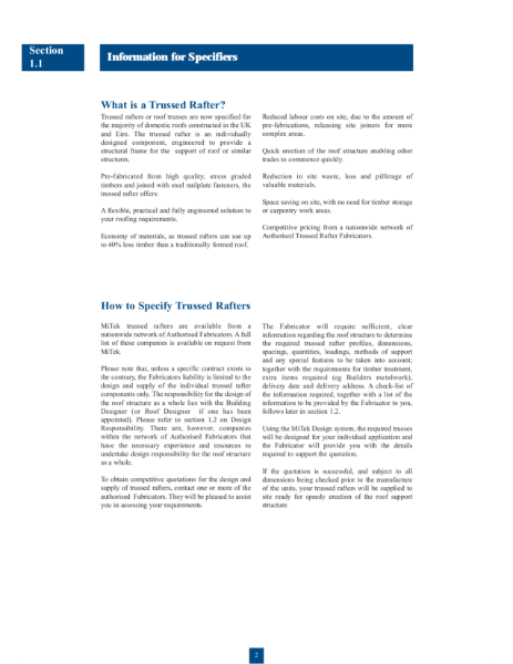 08 Information for Roof Truss Specifiers