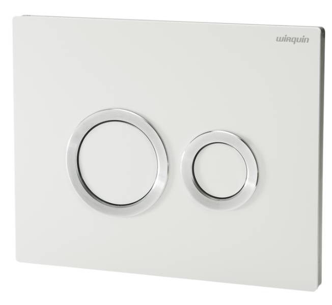 WHITE HOOPS PUSHPLATE - WC Flush Plate
