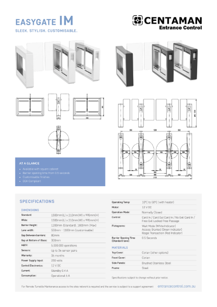 EasyGate IM - Technical specification
