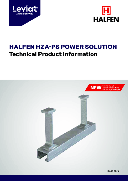 Halfen HZA-PS Technical Product Datasheet