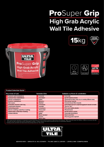 ProSuper Grip Technical Datasheet